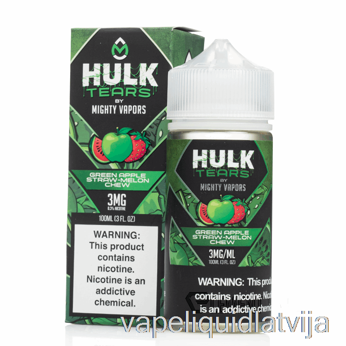 Zaļo ābolu Salmu Melones Košļāšana - Hulk Asaras - 100ml 0mg Vape šķidrums